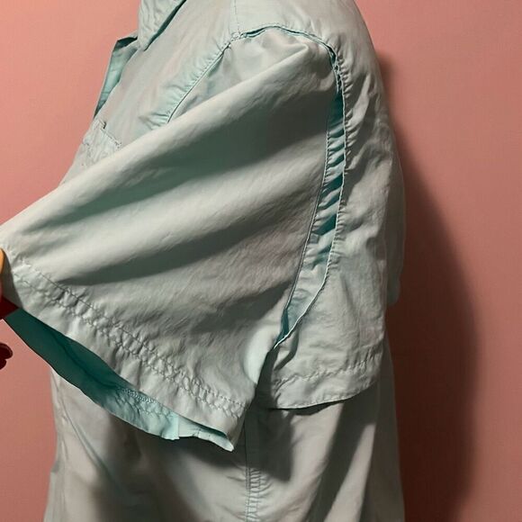 Swiss Alps Women's Blue Short Sleeve Button Down Fishing Shirt Size Medium - Picture 6 of 11